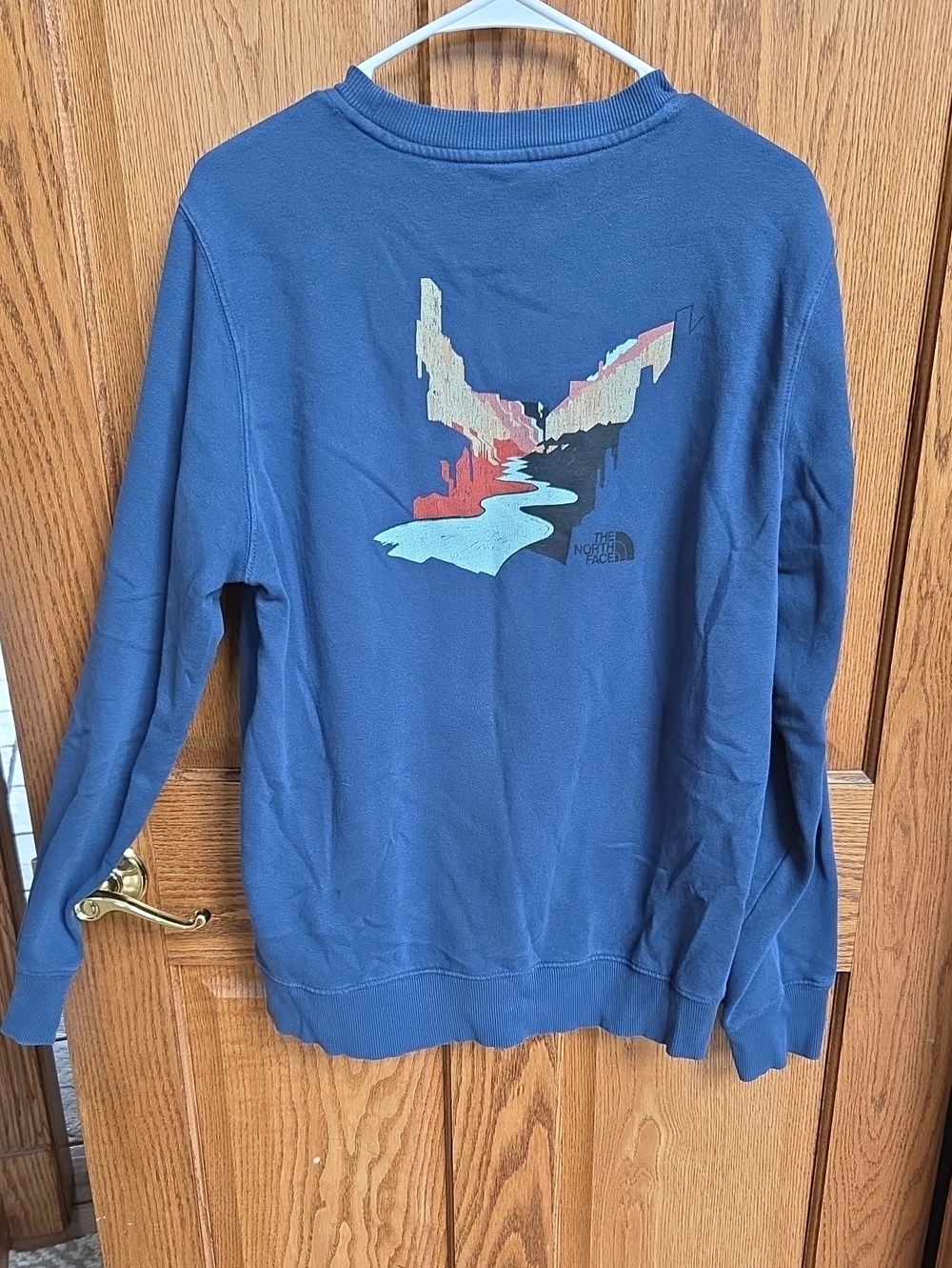 The North Face Navy Blue Graphic Crewneck Sweatshirt
